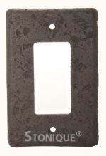 Stonique® Single Decora Plate Cover in Charcoal